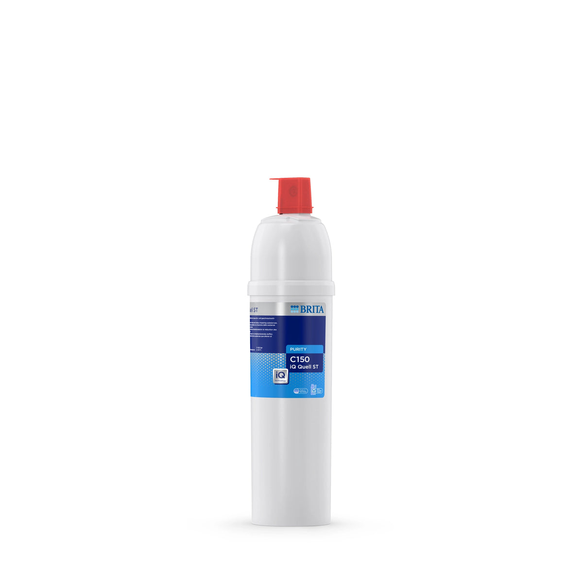 BRITA water filter cartridge PURITY C150 iQ Quell ST on a white background.